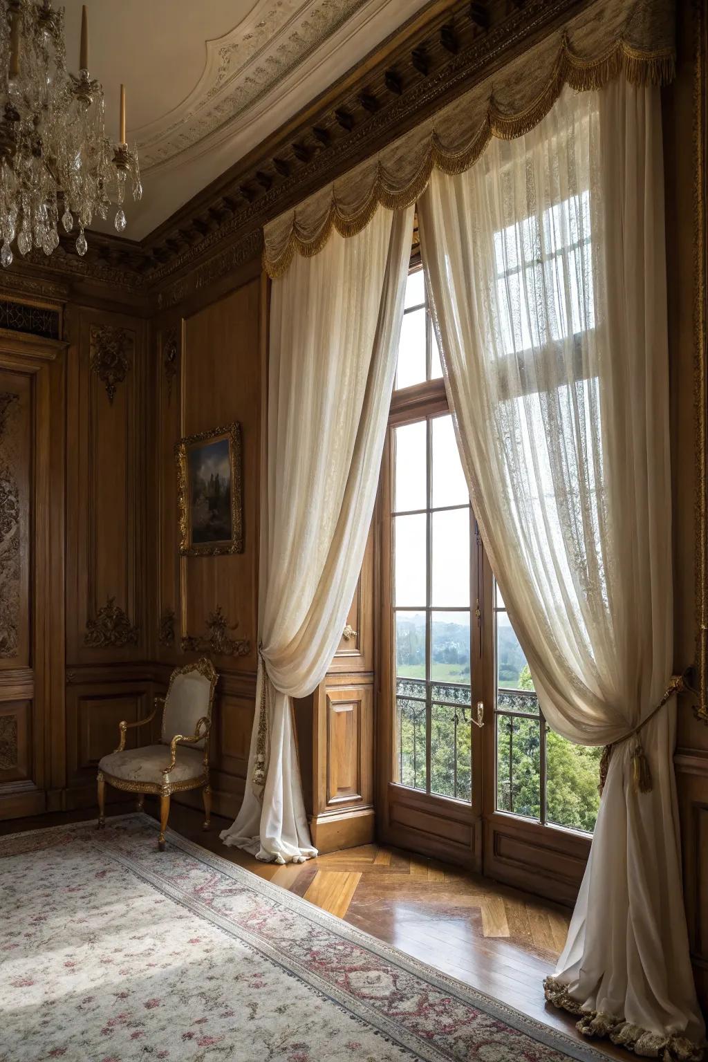 Crown molding makes your window more elegant.