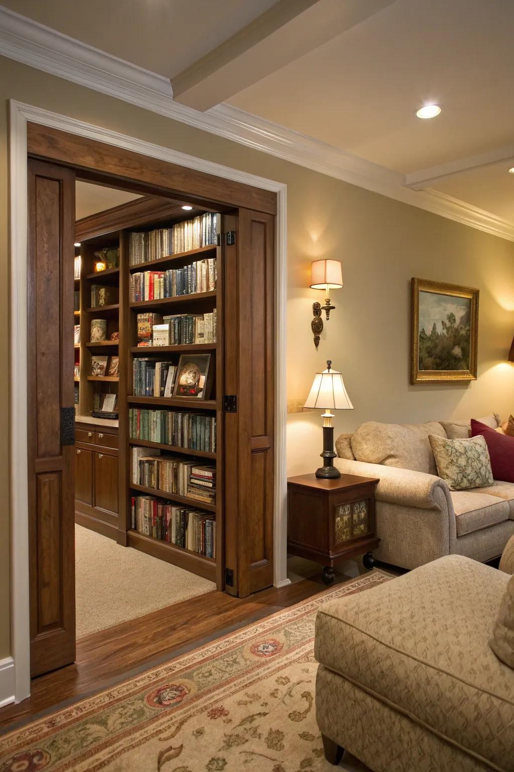 Concealed entrances provide enigma and utility.