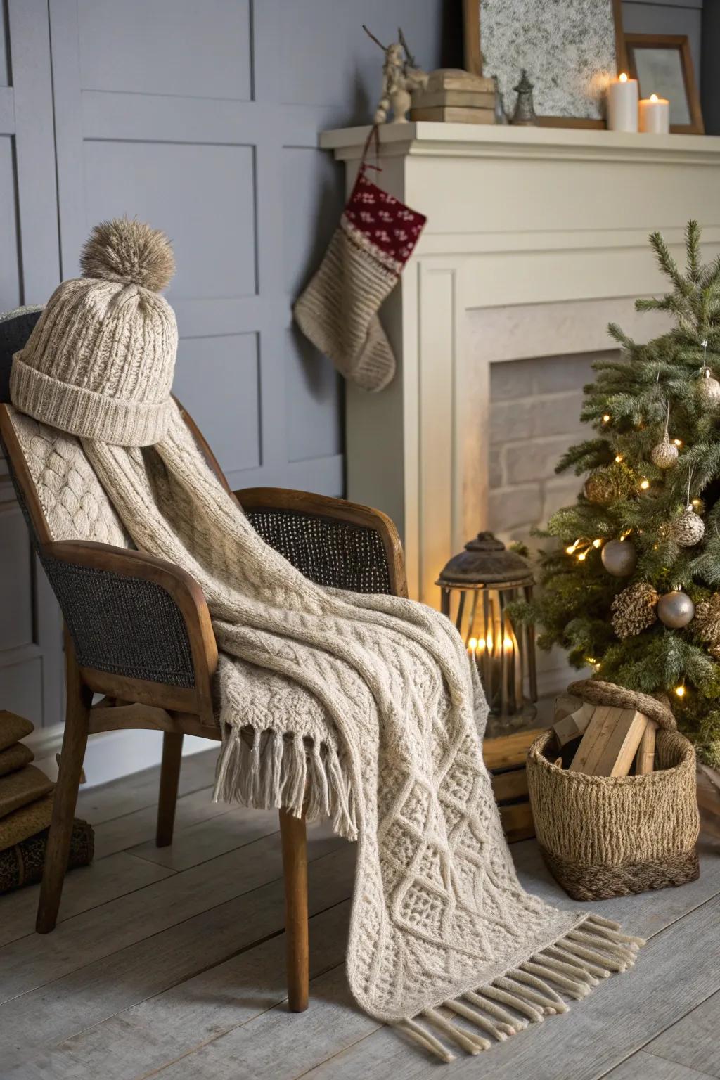 Handmade warmers to stave off the chill.