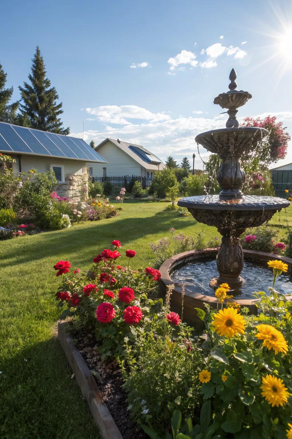 Photovoltaic fountains are sustainable and economical.
