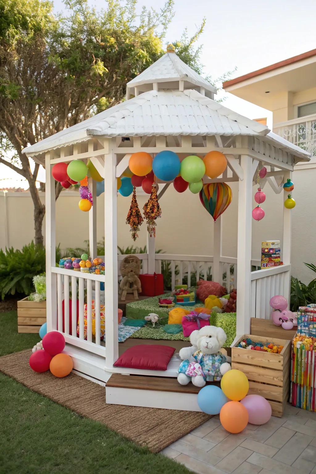 Thrill the little ones with a pavilion play zone.