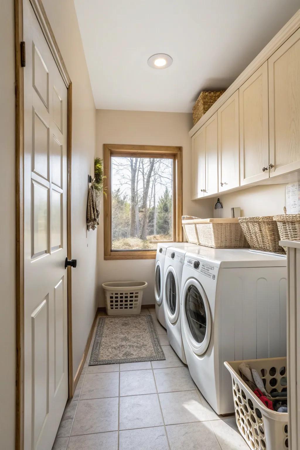 Brighten your area with light, airy tones.