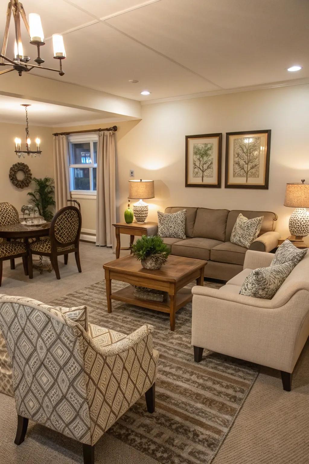 An inviting seating arrangement designed to encourage interaction.
