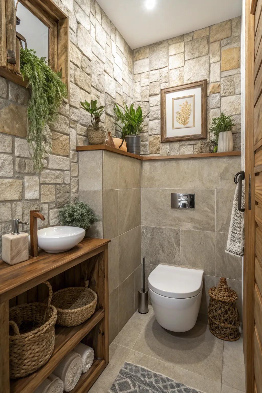 Natural aspects contribute warmth and serenity.