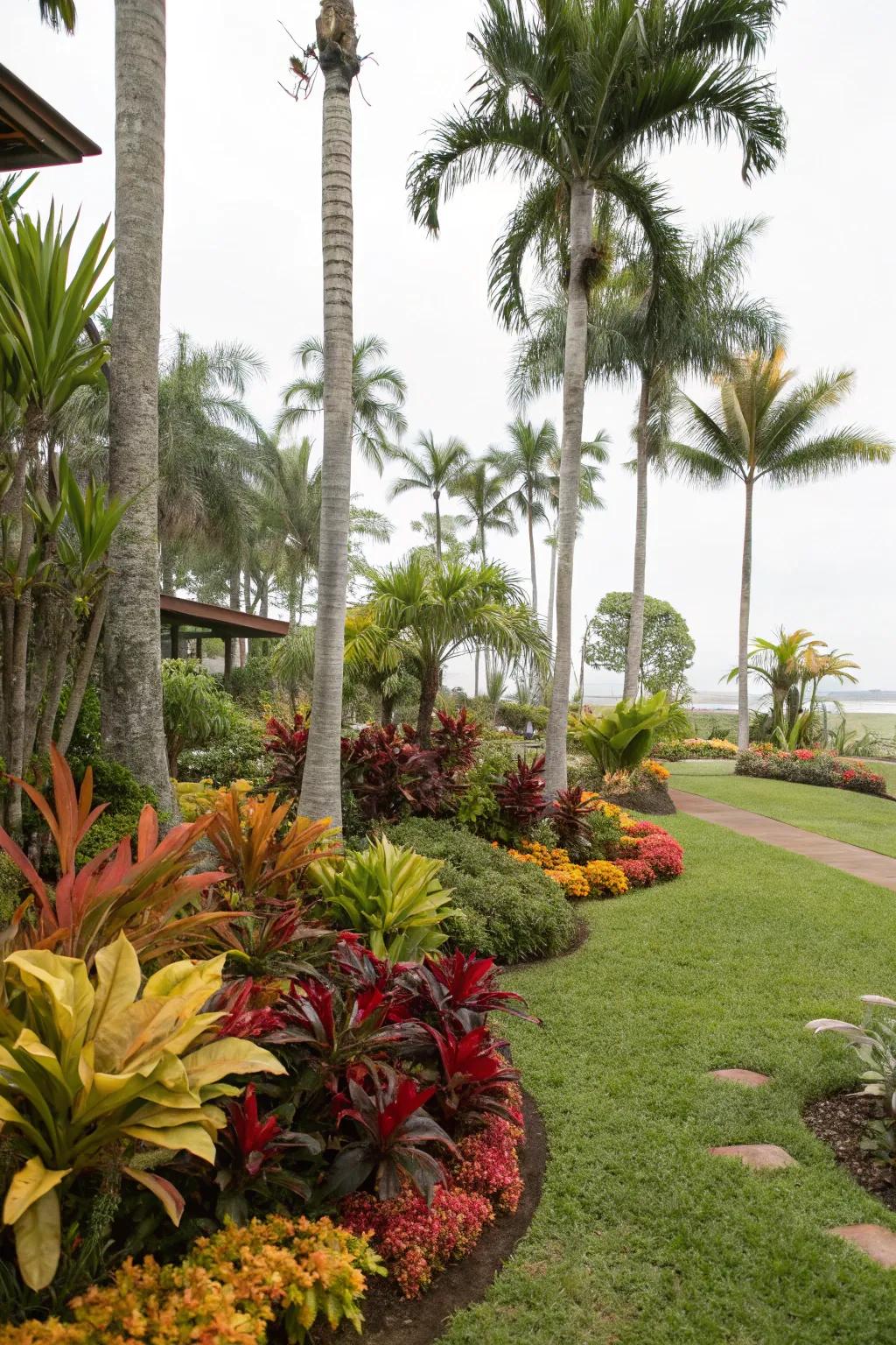A small garden gains depth and interest through layered planting.