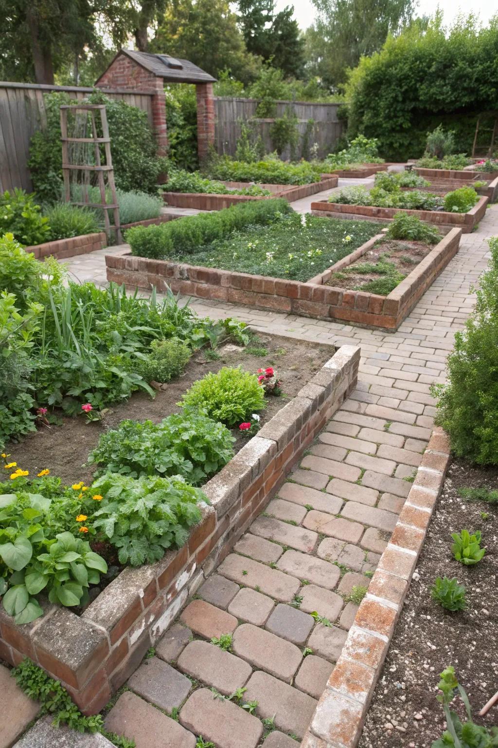 Defined paths incorporate structure and accessibility to compact gardens.