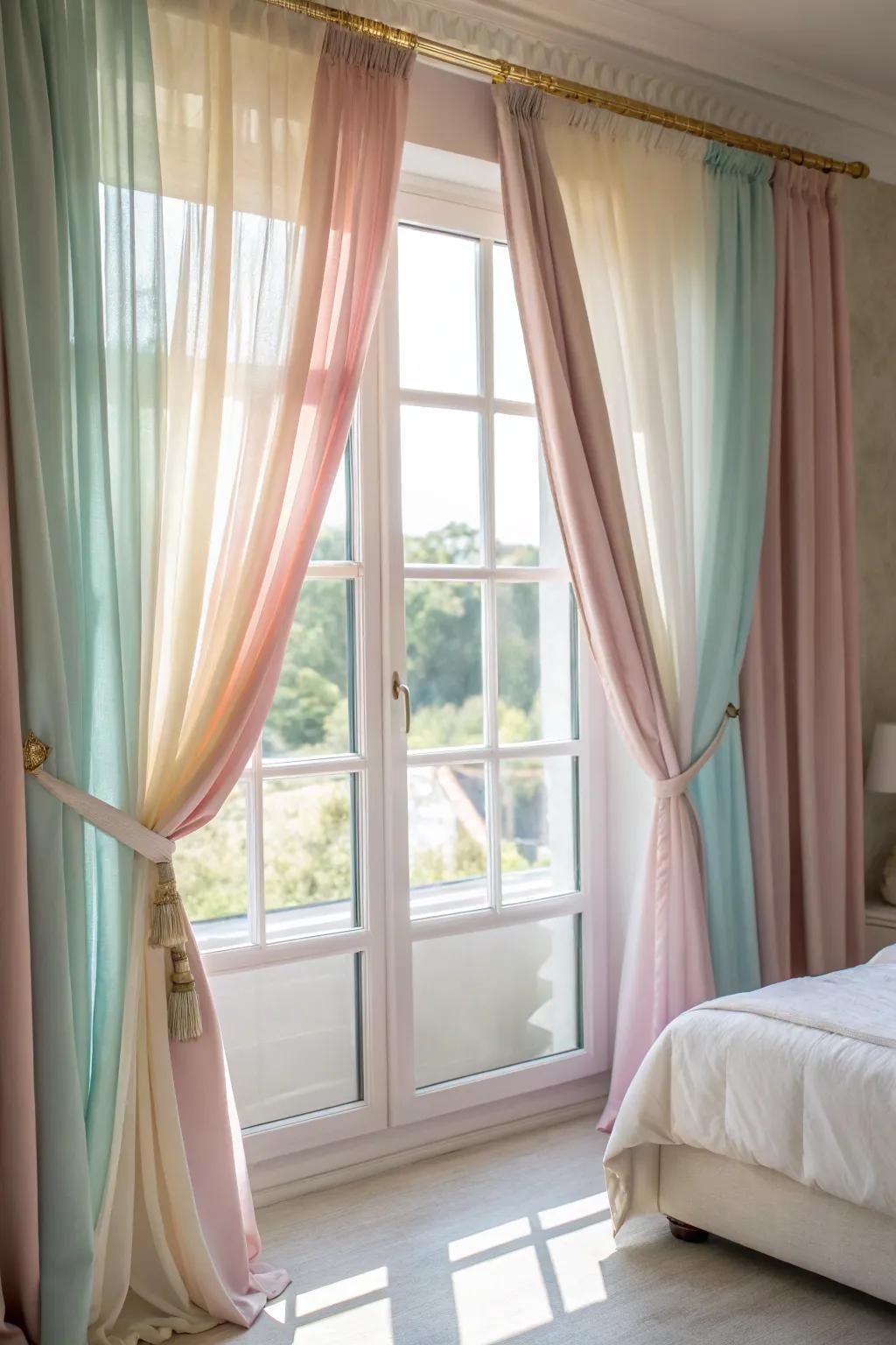 Elegant drapes incorporate privacy and beauty to your bedroom.