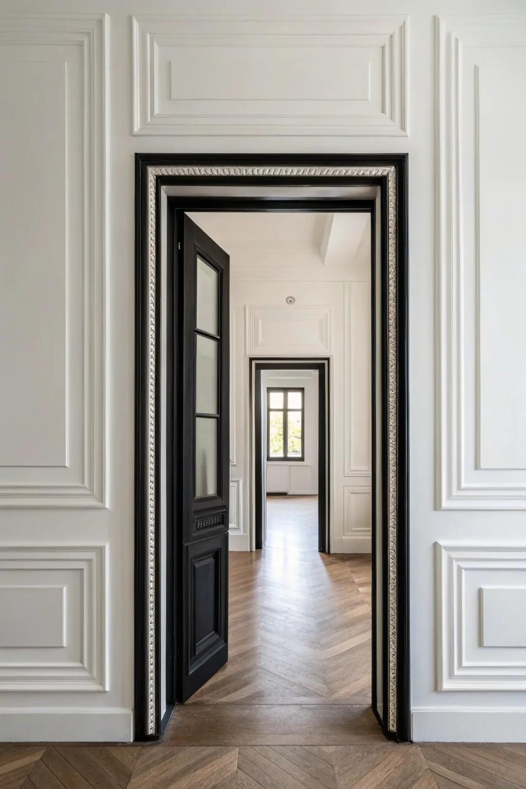 Daring ebony edging crafts a captivating focal attribute.
