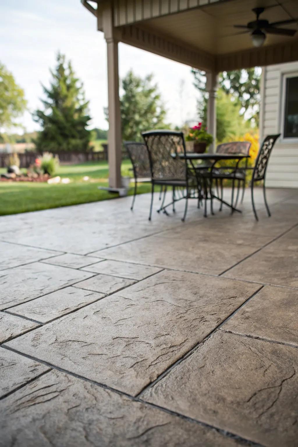 A welcoming outdoor eating space on an affordable patio.