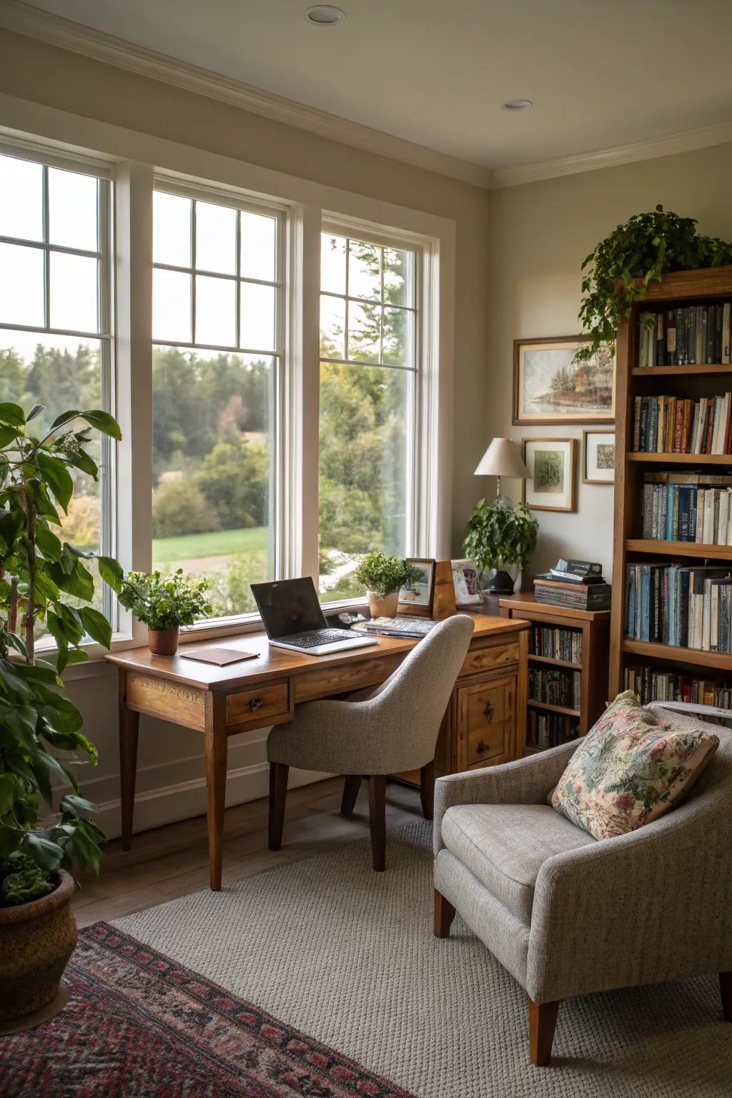 Natural sunlight enhances output and ambiance.