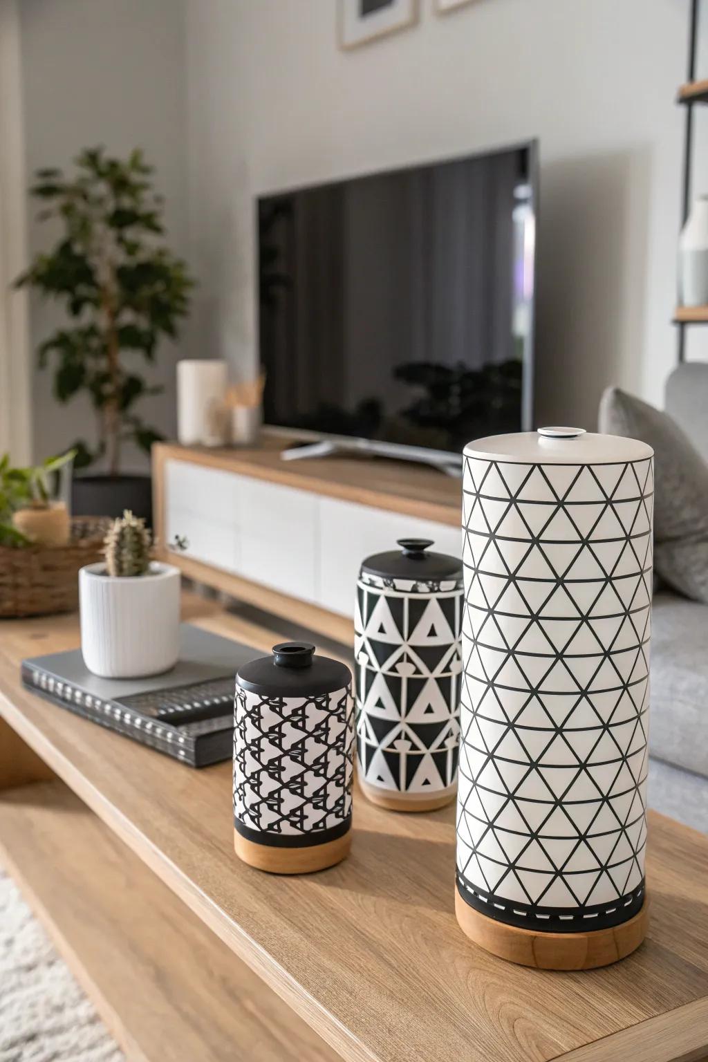 Achieve modern elegance with monochrome designs.