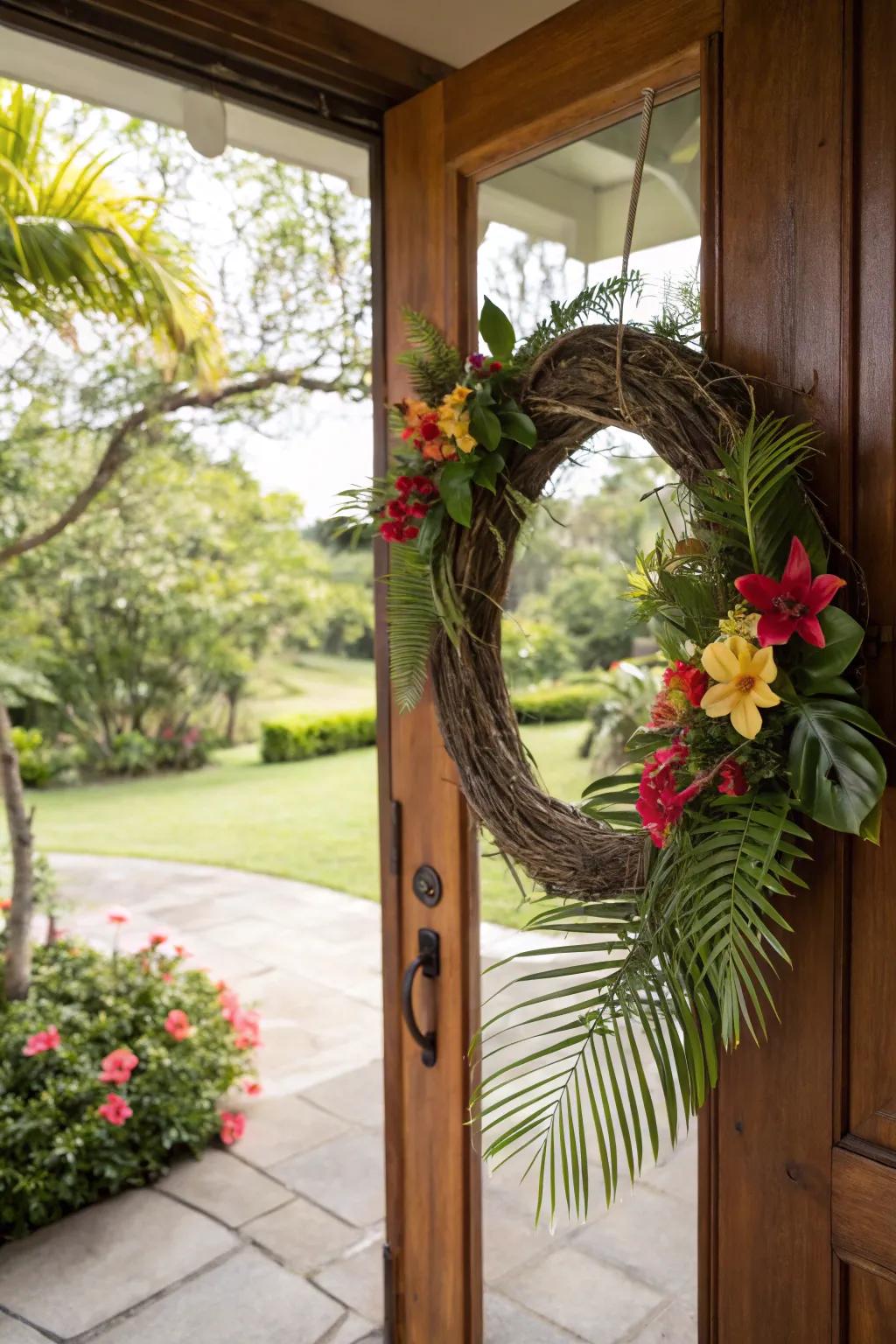 Craft an exotic getaway with tropical elements.