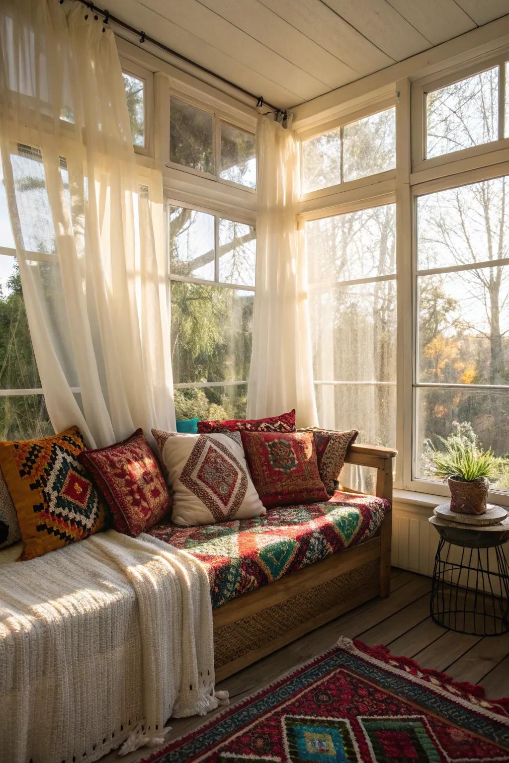 Soft furnishings enhance comfort and style effortlessly.