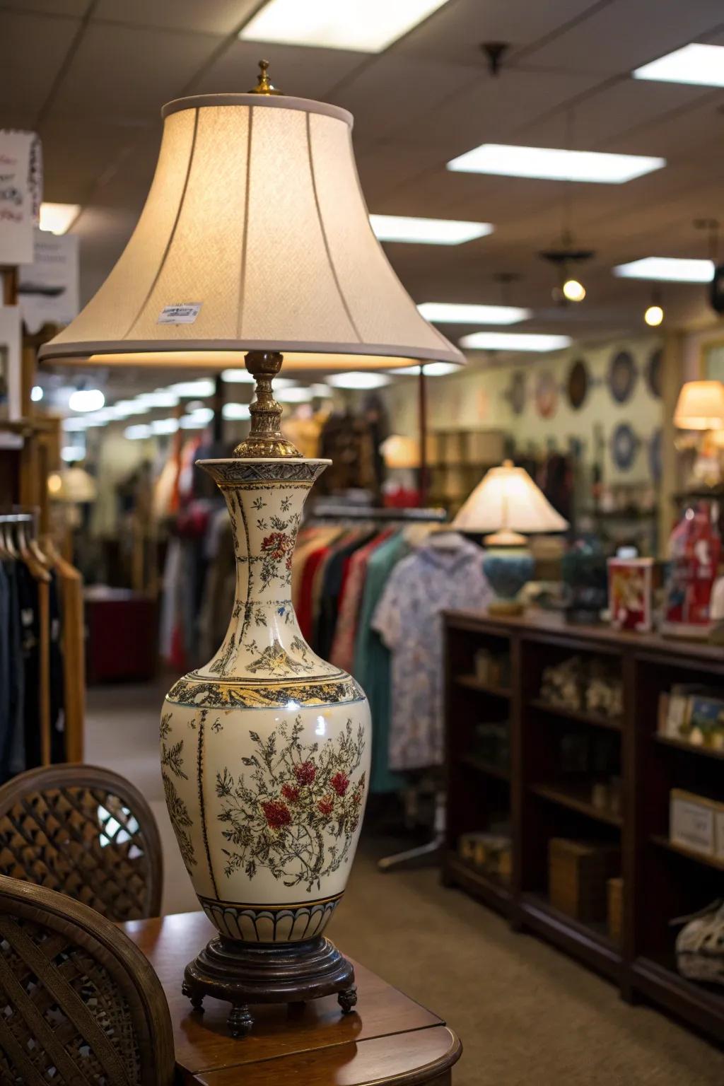 Strategic illumination showcasing a vintage vase.