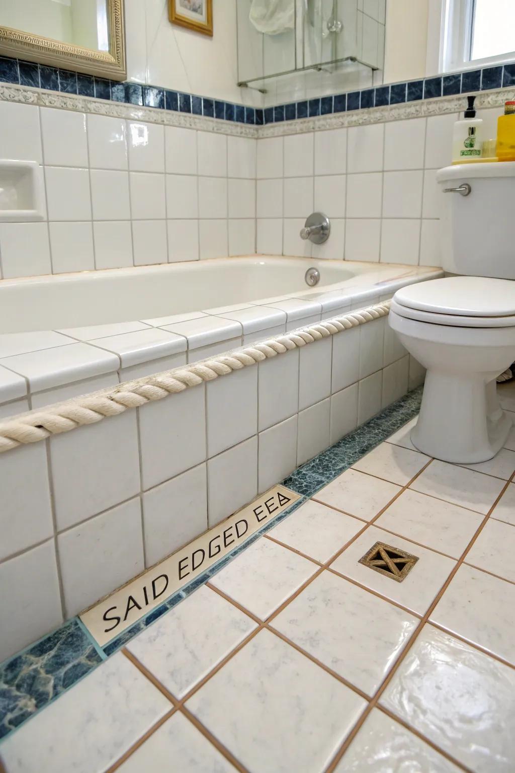 Sealed borders ensure a waterproof finish in moisture-likely areas.