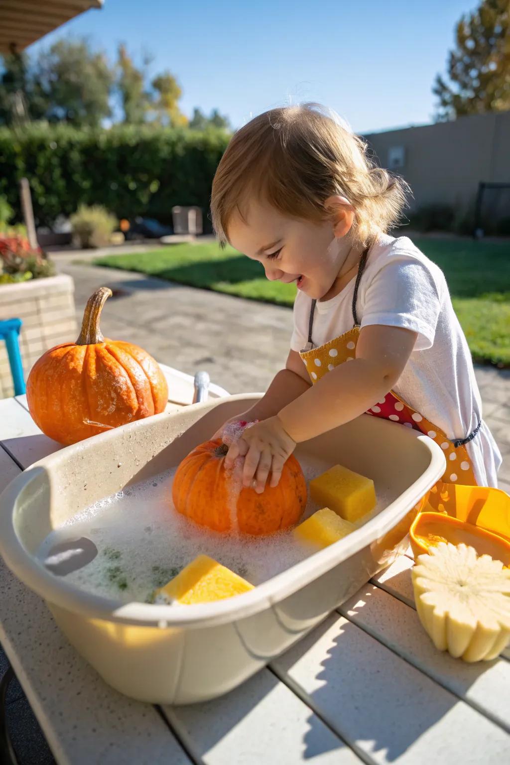Turn pumpkin cleaning into a fun and interactive activity.