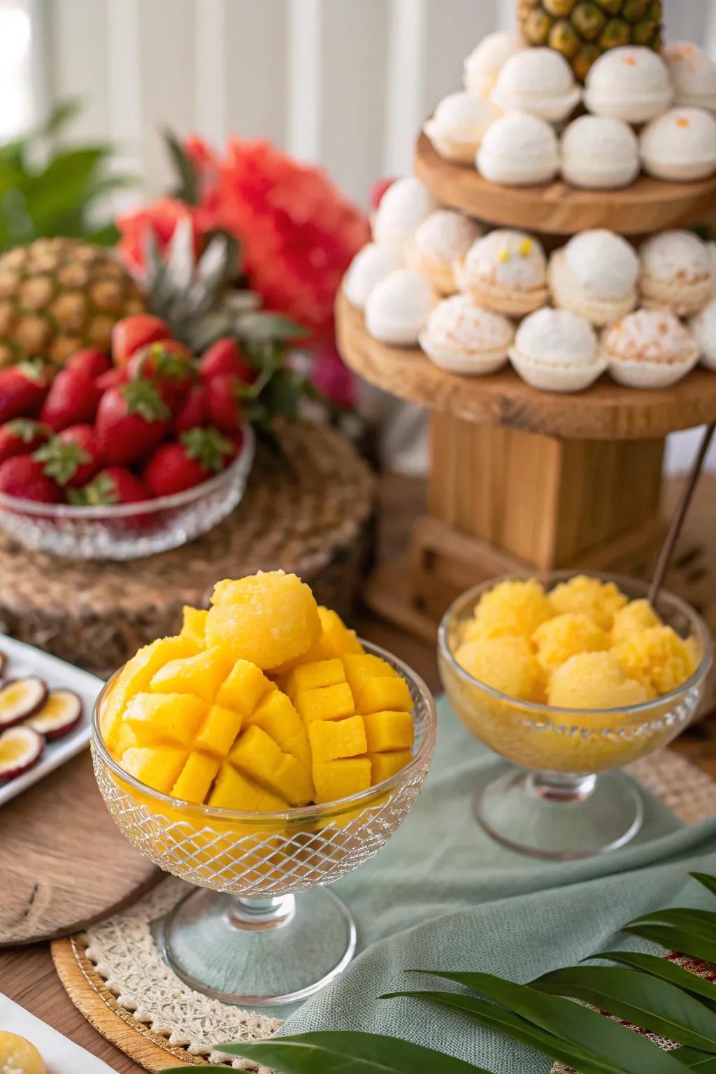 Tropical sweets to delight your attendees.