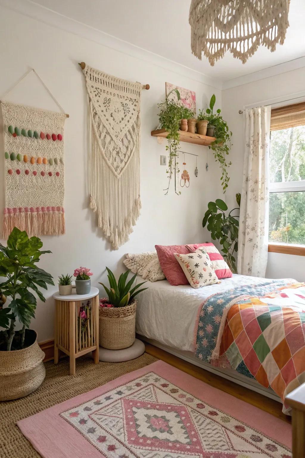 Free-spirited touches contribute a relaxed, diverse feel to any tween bedroom. <strong><em>Easygoing elegance!</em></strong>” loading=”lazy” class=”pimg”>
	</picture><figcaption>Free-spirited touches contribute a relaxed, diverse feel to any tween bedroom. <strong><em>Easygoing elegance!</em></strong></figcaption></figure>
<p>Incorporate free-spirited features like macramé hangings or plant supports for a relaxed vibe. This style is favored among tweens for its diverse and laid-back aesthetic. <strong><em>Relaxed vibes!</em></strong></p>
<h3>May just do the trick:</h3>
<ul class=