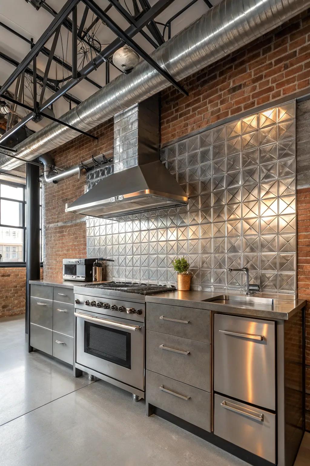 Sleek and urban: embrace industrial elements.