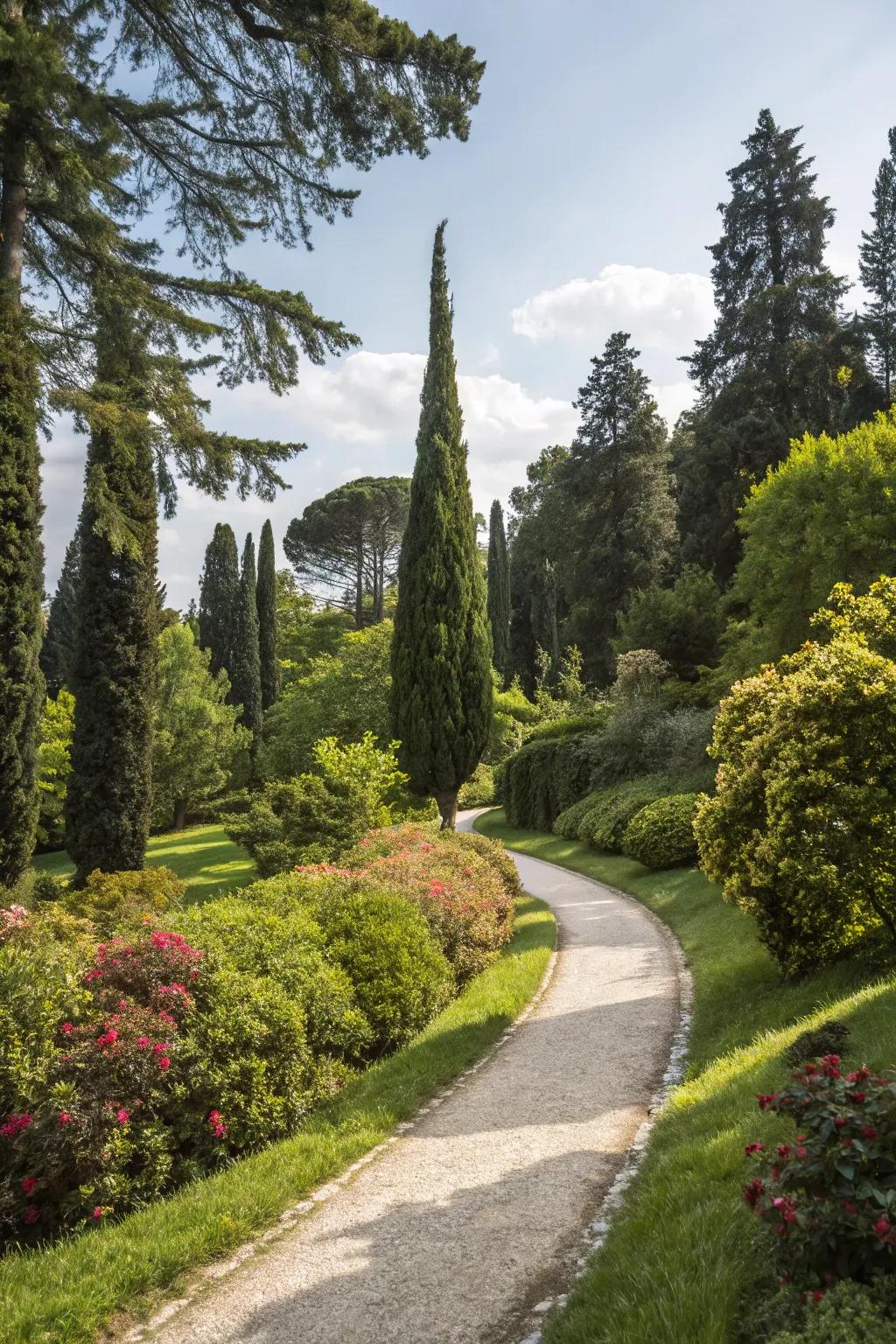 Winding paths encourage discovery, making a simple walk an exploration.