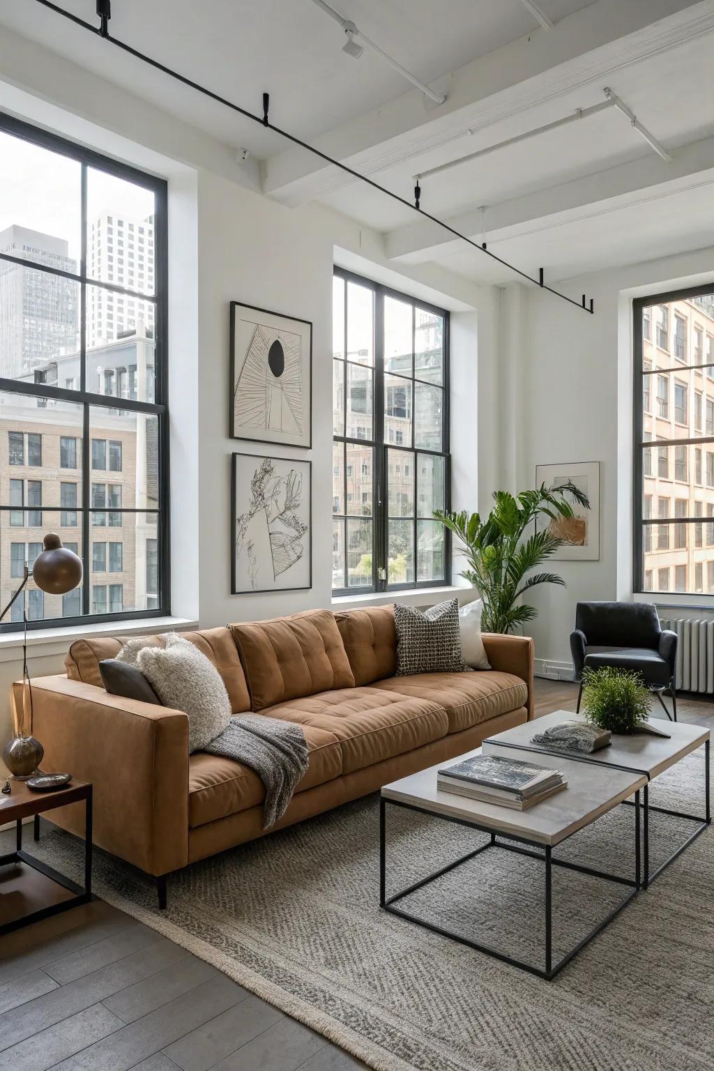 Statement furniture acts as a stylish focal point.