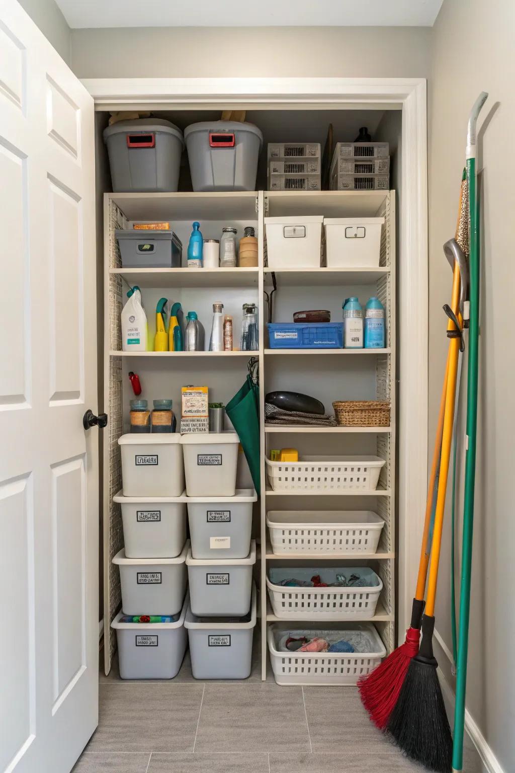 A closet that is neat and tidy is both useful and nice to look at.