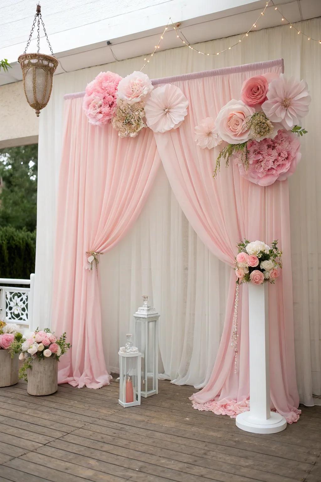 A dreamy romantic scene with soft colors.