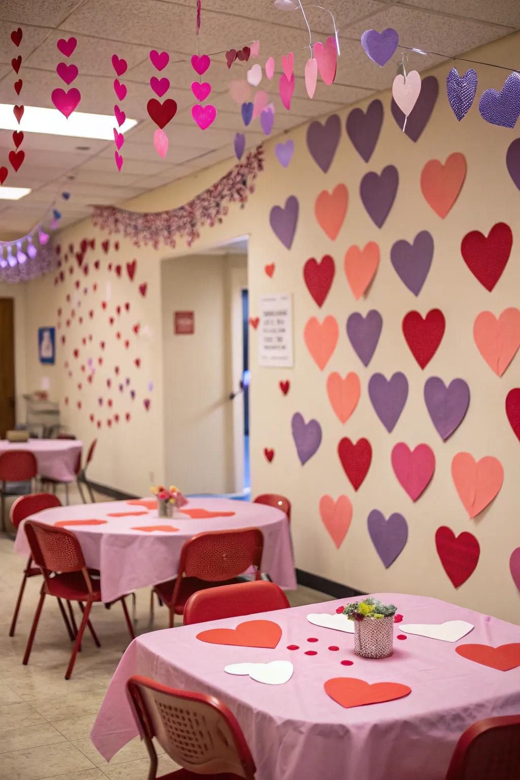 Paper forms add a whimsical touch to your Valentine's decor.