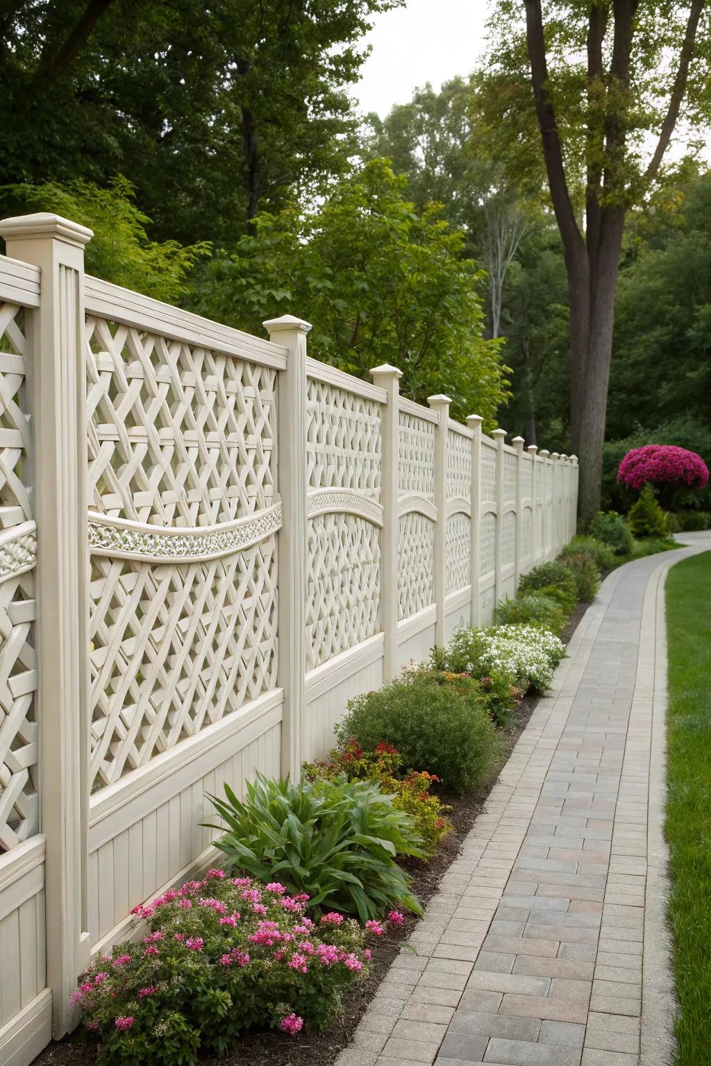 Intricate weave for a standout fence.