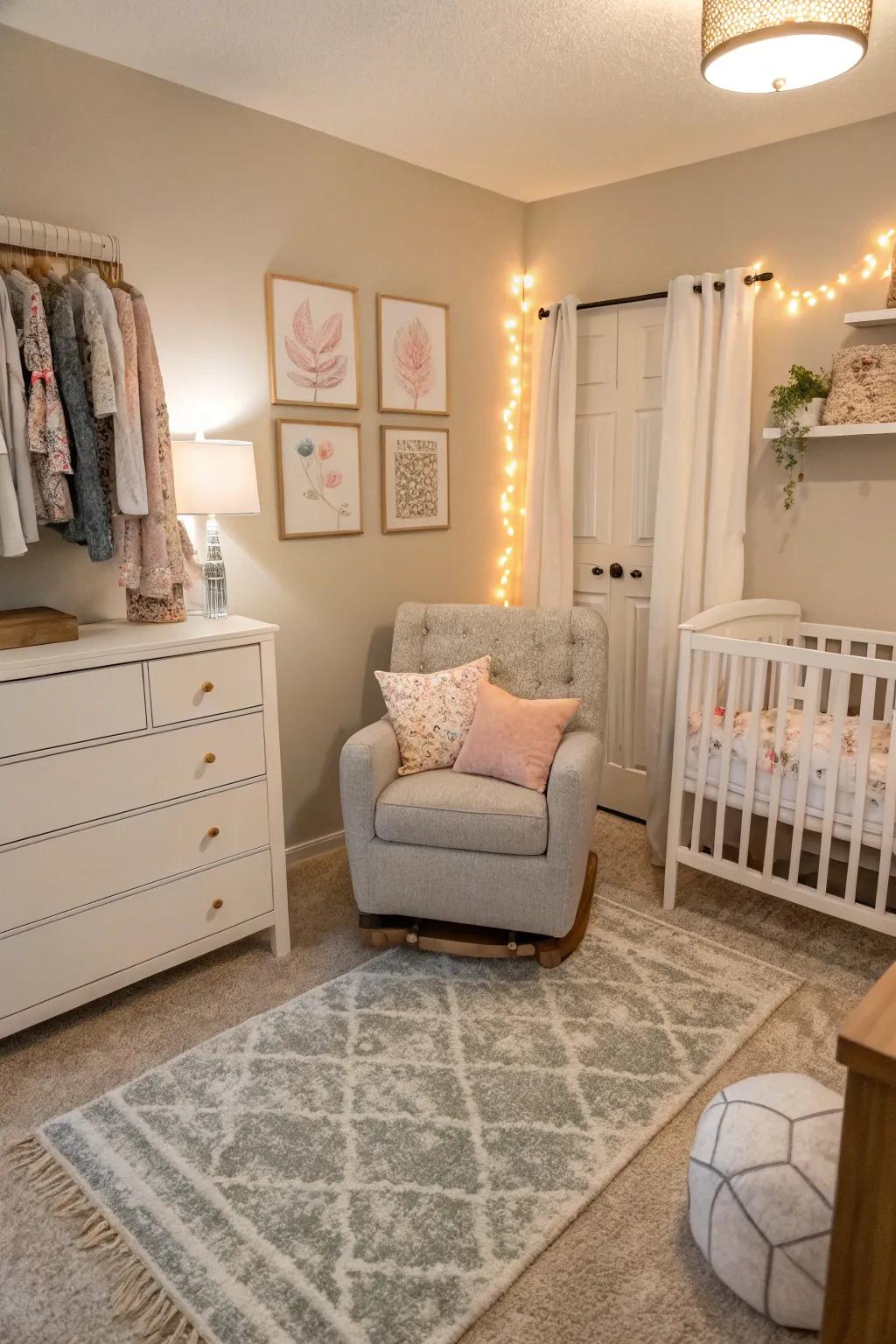 Neutral colors foster a soothing atmosphere.
