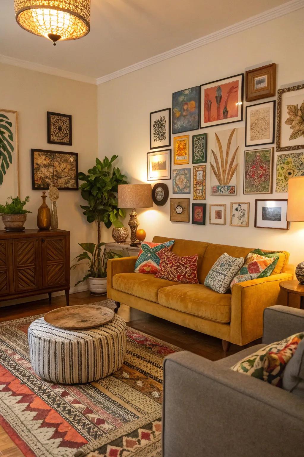 Mixed media art enriches your walls with depth and interest.