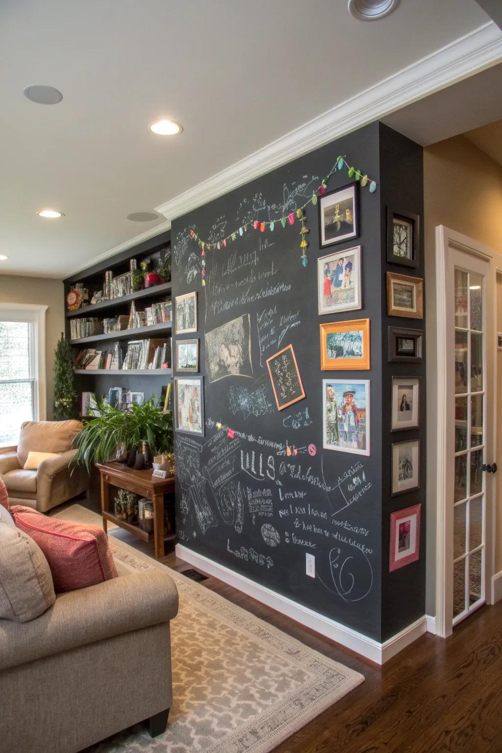 An interactive DIY writing board hall of fame.