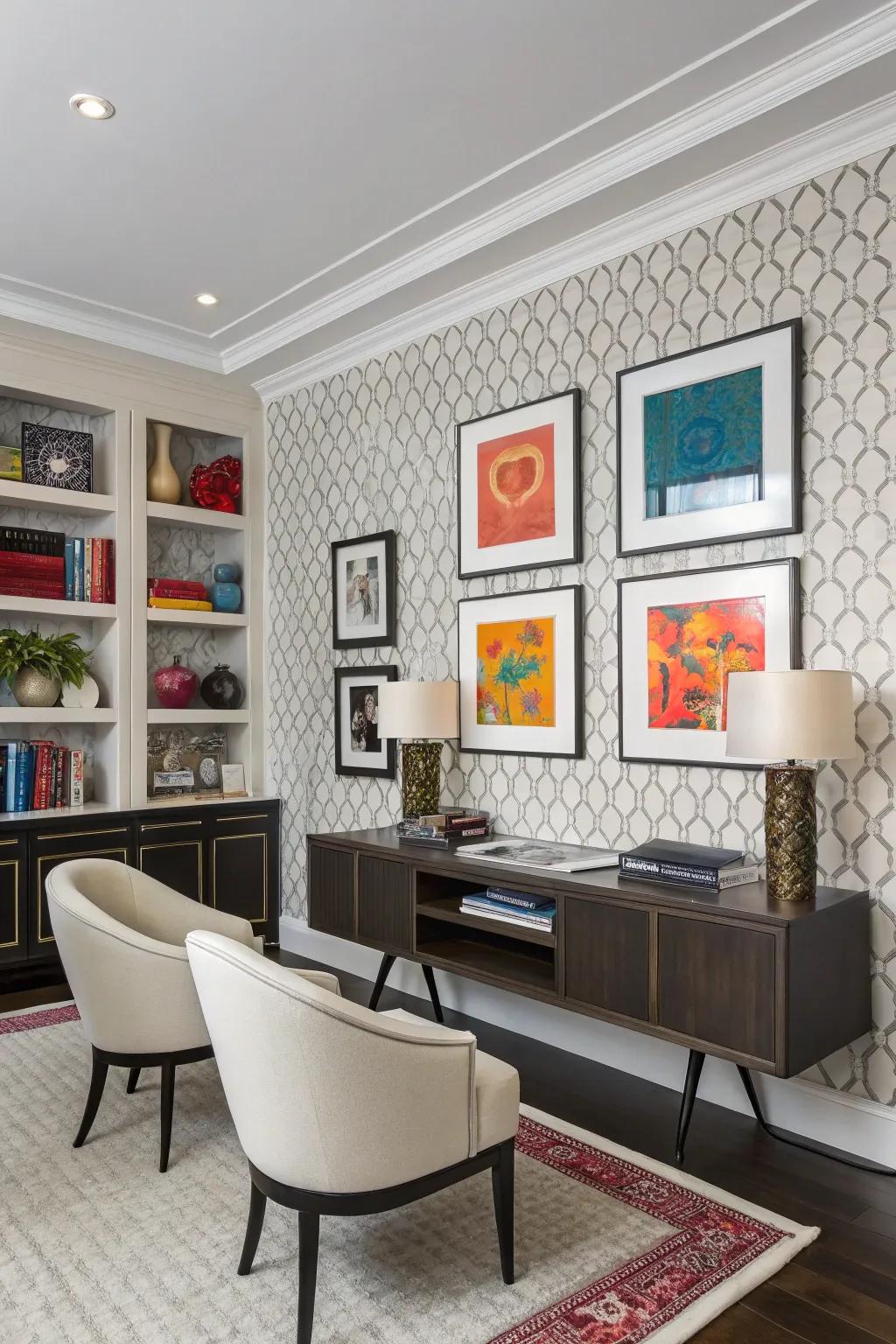 One-tone wallpaper delivering a sophisticated and flexible background.