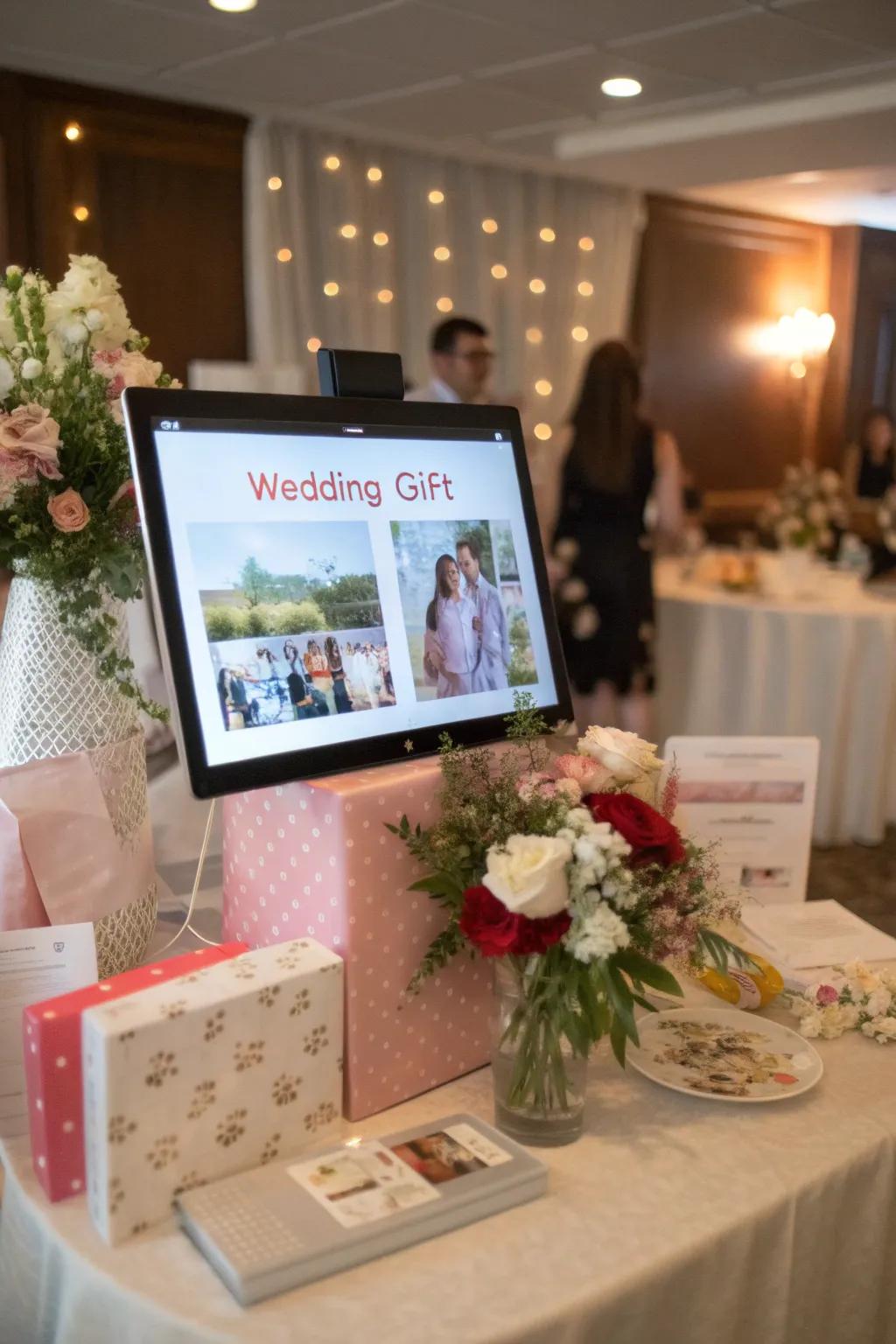 A multimedia display adds a personal and modern twist.