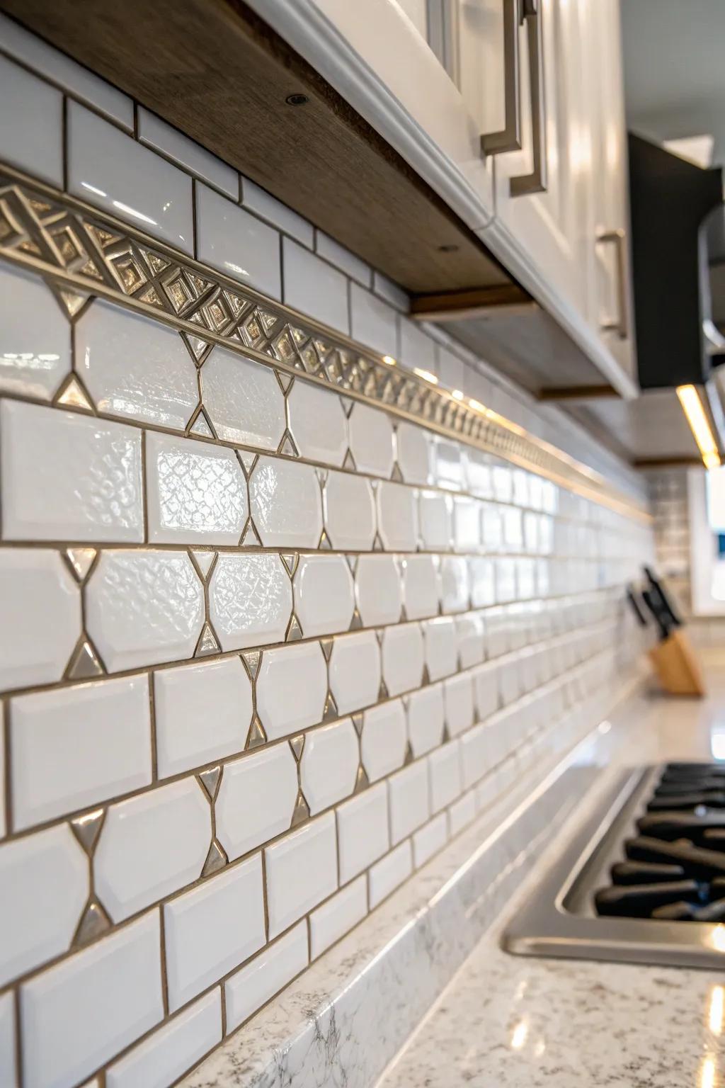 Luxe sheen grout introduces a touch of luxury to any space.
