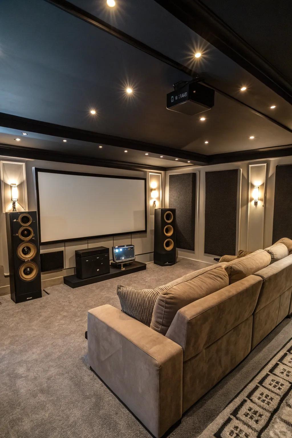 Enjoy movie nights in your own home theater.
