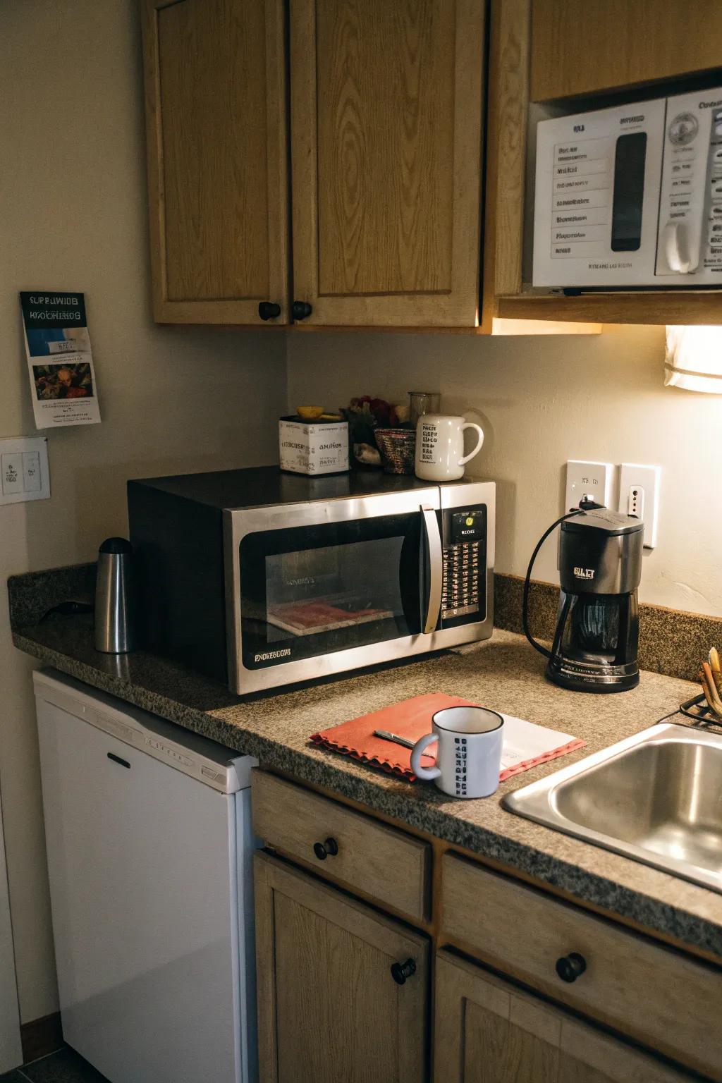 A space-saving wall-mounted electronic cooker solution.