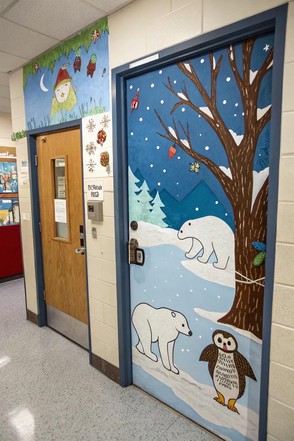 A winter creature domain imparts didactic allure to this entrance