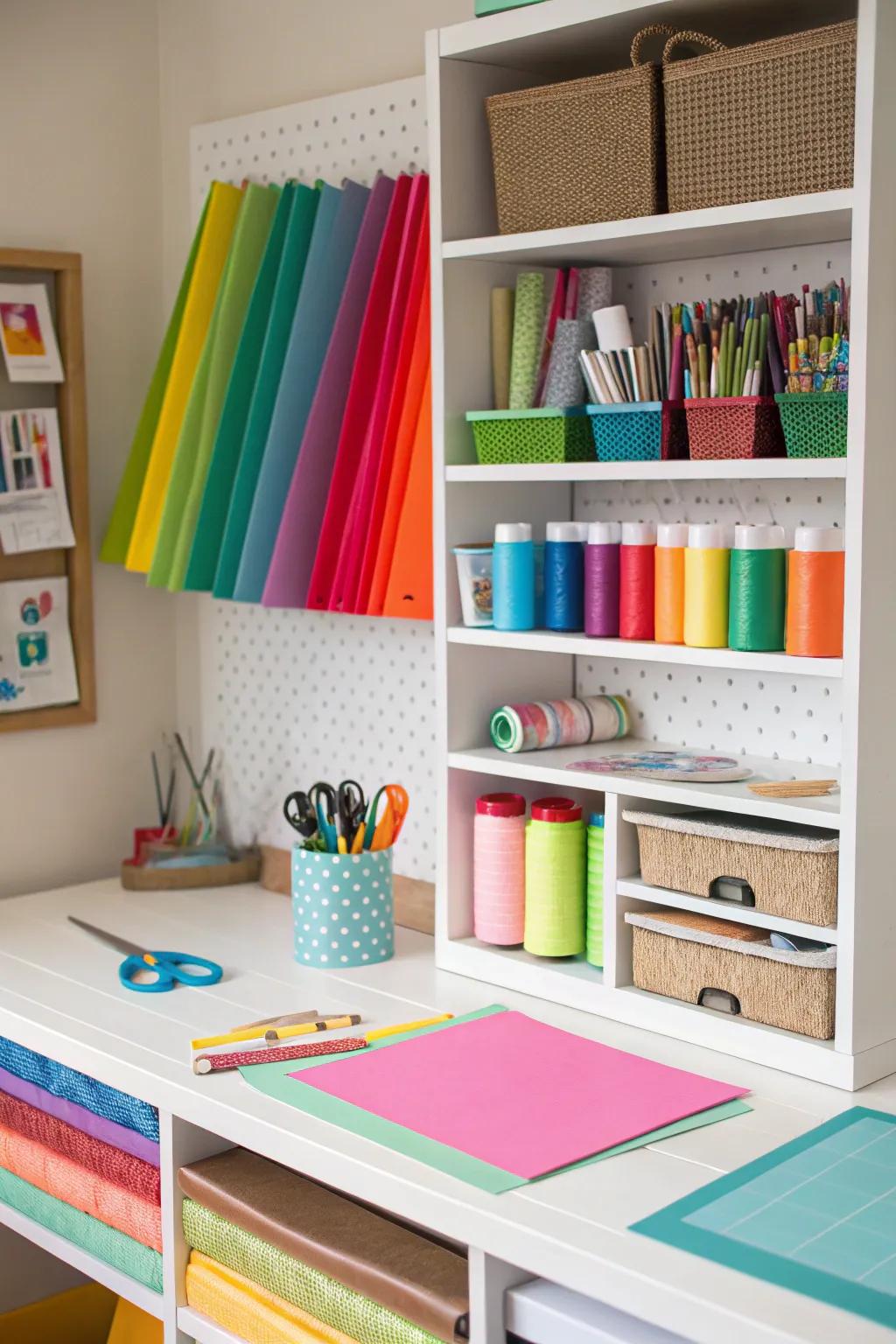 A creative nook bursting with artistic potential.