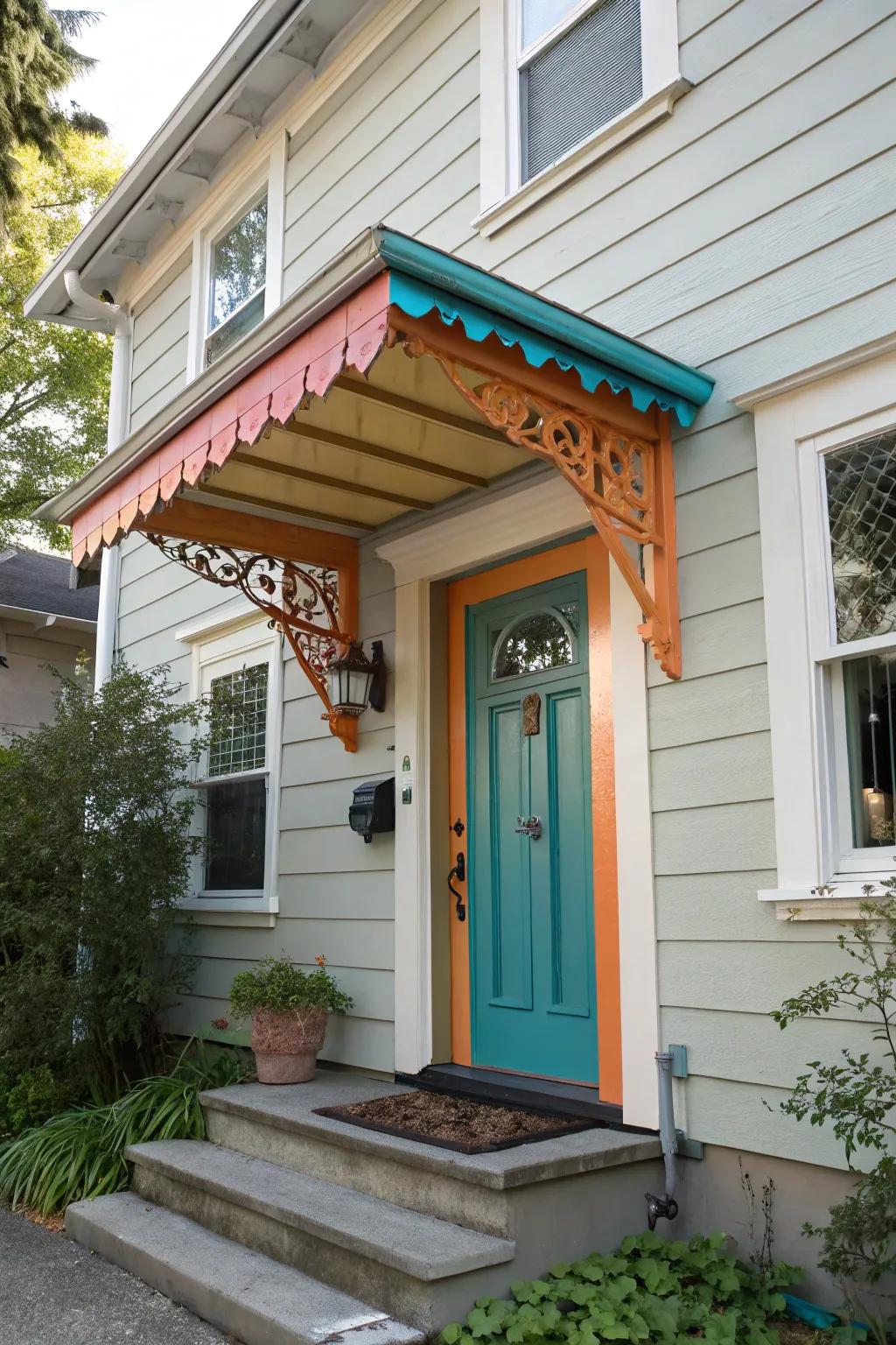 A colored shelter for a burst of color.