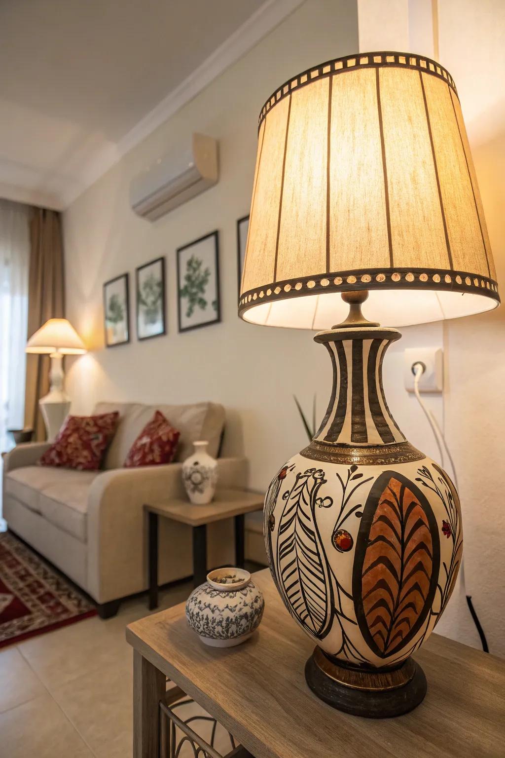Accent pieces offer eye-catching details that enhance the decor.