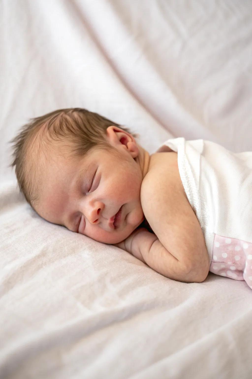Minimalist backdrops enhance the natural beauty of your newborn.