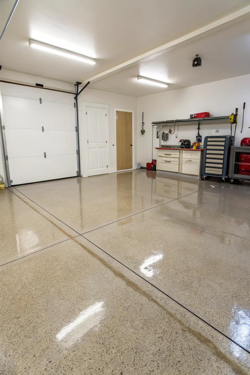 A polished floor enhances both the look and the utility of your garage.