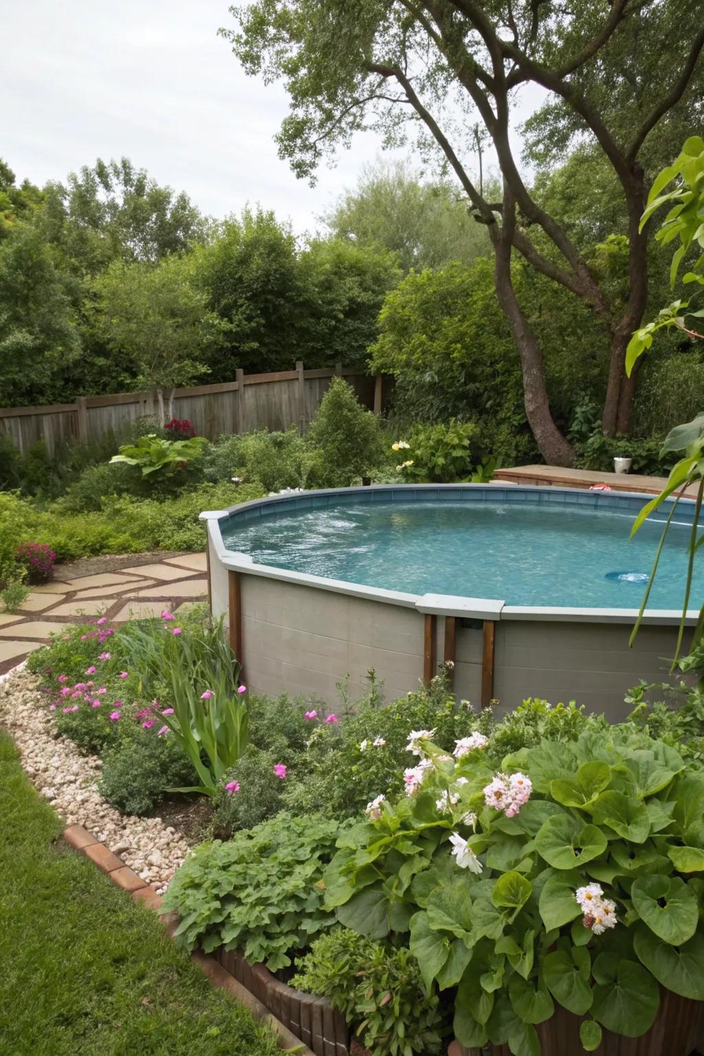 Flexible material offers adaptability and drainage for your pool base.