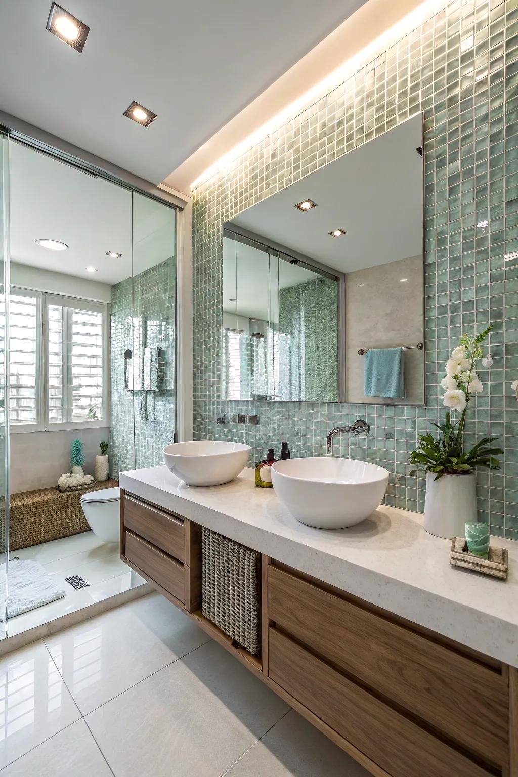 Glass offers a polished and contemporary aesthetic.