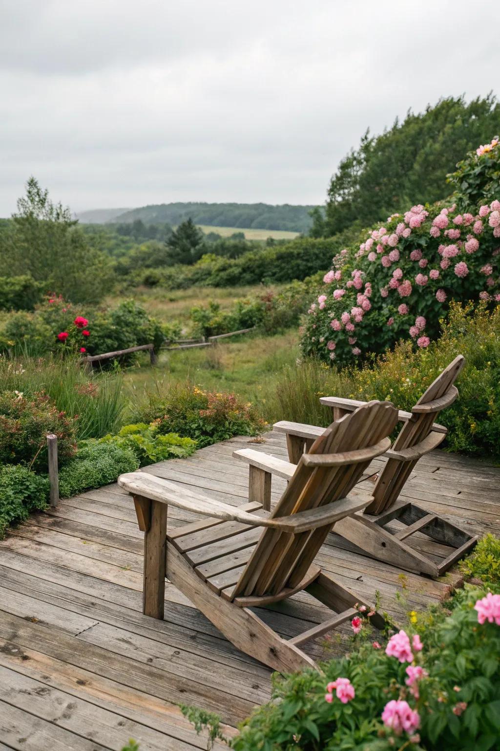 Natural wood finishes for rustic charm.