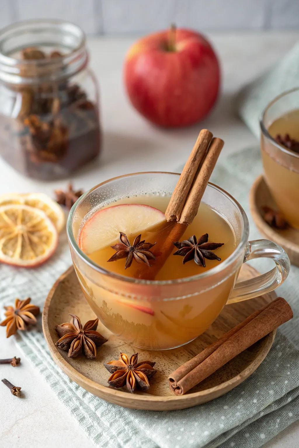 Chai spices bring warmth to apple cider punch.