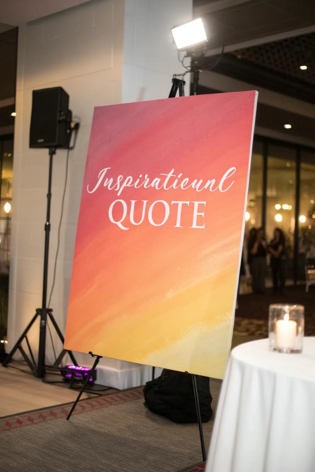Inspire your space with a personalized quote on your art, adding a light and uplifting vibe.