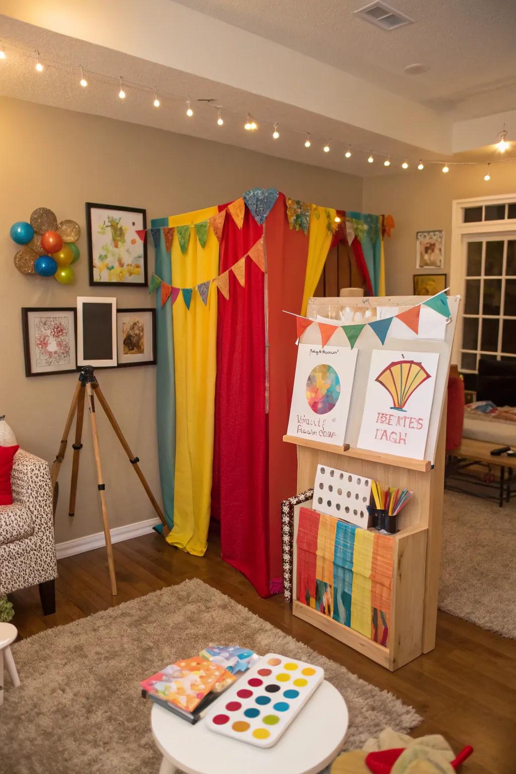 An art-inspired imaging booth, excellent for recording unforgettable instants.