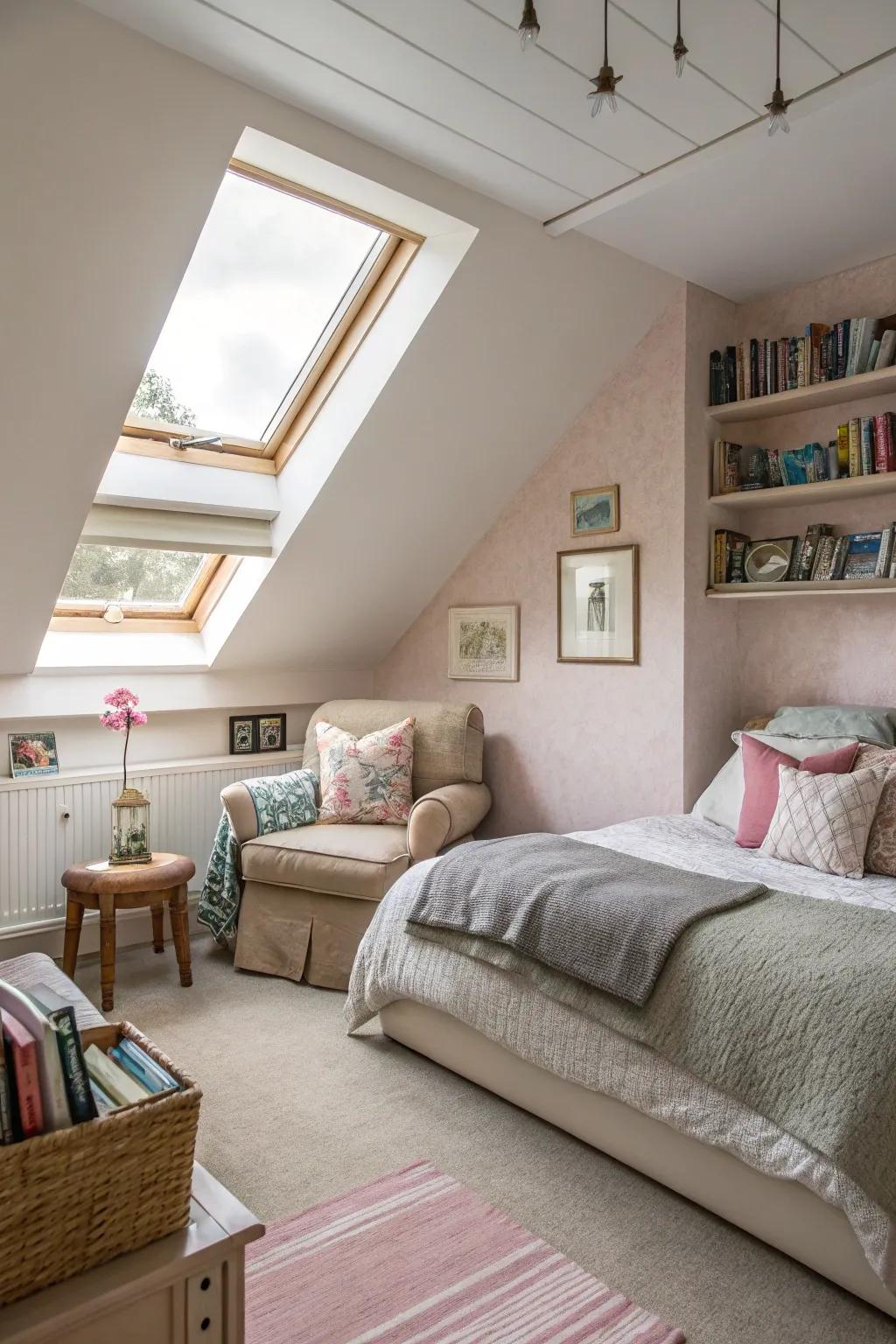 Versatile layouts make your attic bedroom multifunctional and efficient.